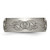 Chisel Titanium Brushed Cross with Flames Laser Design 8 mm Wedding Band, Half Round - View 3