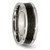 Chisel Titanium Polished with Black Carbon Fiber Inlay 8 mm Wedding Band - View 4