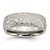 Chisel Titanium Brushed and Polished Textured 8 mm Wedding Band, Half Round