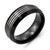 Titanium Black Ti 8 mm Brushed & Polished Beveled Edge Wedding Band