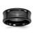 Chisel Titanium Black Ti Polished Concave 9 mm Wedding Band