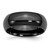 Chisel Titanium Black Ti Polished 8 mm Wedding Band, Domed