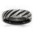 Chisel Titanium Brushed and Polished Black Ion-Plated 6 mm Grooved Wedding Band, Half Round