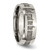 Chisel Titanium Polished Serenity Prayer Laser Design 8 mm Wedding Band, Half Round - View 5