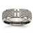 Chisel Titanium Polished Celtic Cross Laser Design 8 mm Wedding Band, Half Round