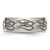 Chisel Titanium Polished Flame Laser Design 8 mm Wedding Band, Half Round - View 3