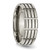 Titanium 8 mm Grooved Polished Wedding Band - View 4