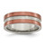 Titanium Grooved 8 mm Brown Ion-Plated Polished with Brushed Center Wedding Band