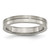 Chisel Titanium Brushed and Polished 4 mm Grooved Wedding Band, Flat