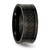 Chisel Titanium Polished Black Ion-Plated with Carbon Fiber Inlay 9 mm Wedding Band, Flat - View 4