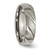 Chisel Titanium Satin 6 mm Swirl Design Wedding Band, Half Round, Brushed - View 4