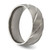 Chisel Titanium Satin 8 mm Swirl Design Wedding Band, Domed, Brushed - View 5