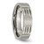 Titanium Satin and Polished 6 mm Notched Wedding Band - TB325 - View 4