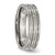 Titanium Polished and Satin 6 mm Grooved Wedding Band - View 4