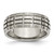 Titanium Satin 8 mm Notched and Grooved Wedding Band, Brushed