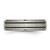 Chisel Titanium Brushed Center Black Enamel 6 mm Ridged Edge Wedding Band, Flat - View 3