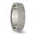 Chisel Titanium Polished and Textured 6 mm Wedding Band, Flat - View 4