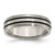 Titanium Enameled Grooved 6 mm Satin Wedding Band, Brushed