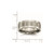 Chisel Titanium Satin Center 8 mm Roman Numerals Flat Wedding Band - View 6