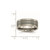 Chisel Titanium Satin and Polished Black Enamel Striped 8 mm Flat Wedding Band - View 6
