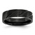 Chisel Titanium Brushed and Polished Black Ion-Plated Swirl Design 6 mm Wedding Band, Flat