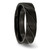 Chisel Titanium Brushed and Polished Black Ion-Plated Swirl Design 6 mm Wedding Band, Flat - View 4