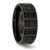 Chisel Titanium Brushed and Polished Black Ion-Plated 8 mm Notched Wedding Band - View 4