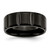 Titanium Brushed and Polished Black Ion-Plated 8 mm Grooved Wedding Band