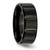 Titanium Brushed and Polished Black Ion-Plated 8 mm Grooved Wedding Band - View 4