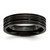 Titanium Grooved Black Ion-Plated 6 mm Brushed and Polished Wedding Band - TB357