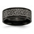 Titanium Black Ion-Plated Greek Key Laser Etched 8 mm Brushed/Polished Wedding Band