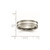 Chisel Titanium Brushed with Sterling Silver Inlay 6 mm Grooved Wedding Band, Flat - View 6