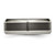 Chisel Titanium Polished with Black Ceramic Center 8 mm Beveled Wedding Band - TB384 - View 3