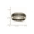Chisel Titanium Polished with Black Ceramic Center 8 mm Beveled Wedding Band - TB384 - View 6