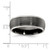 Titanium Black Ti Grooved Two-Tone 8 mm Wedding Band - View 5