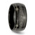 Titanium Black Ti Domed with Laser Pattern 10 mm Polished Wedding Band - View 4