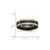 Titanium Black Ti with Grey Edges 6 mm Grooved and Polished Wedding Band - View 5