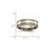 Titanium with Argentium.925 Silver Inlay Ridged Edge 7 mm Wedding Band - View 6