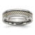 Titanium Polished with Grey Carbon Fiber Inlay 6 mm Wedding Band