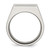 Chisel Titanium Brushed and Polished Signet Ring - View 2