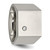 Chisel Titanium Polished Cubic Zirconia Signet Ring - View 5