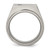 Chisel Titanium Brushed and Polished Cubic Zirconia Square Signet Ring - View 2