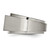 Chisel Titanium Brushed and Polished Cubic Zirconia Square Signet Ring - View 3