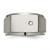 Chisel Titanium Brushed and Polished Cubic Zirconia Square Signet Ring - View 4