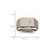 Chisel Titanium Brushed and Polished Cubic Zirconia Square Signet Ring - View 7