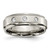 Chisel Titanium Polished 0.2ct Diamond Ridged Edge 7 mm Wedding Band, Flat