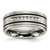 Chisel Titanium Brushed Polished and Enameled 0.25ct Diamond 9 mm Wedding Band, Flat
