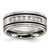 Chisel Titanium Brushed Polished and Enameled 0.5ct Diamond 9 mm Wedding Band, Flat