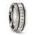Chisel Titanium Brushed Polished and Enameled 0.5ct Diamond 9 mm Wedding Band, Flat - View 5