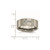 Chisel Titanium Brushed 0.07ct Diamond Cross 8 mm Flat Wedding Band - View 7